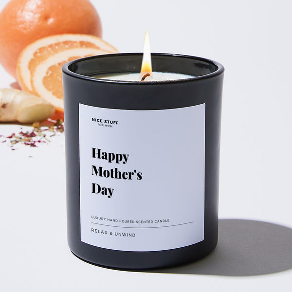 For Mom - Large Black Luxury Candle - Relax & Unwind – Nice Stuff For Mom