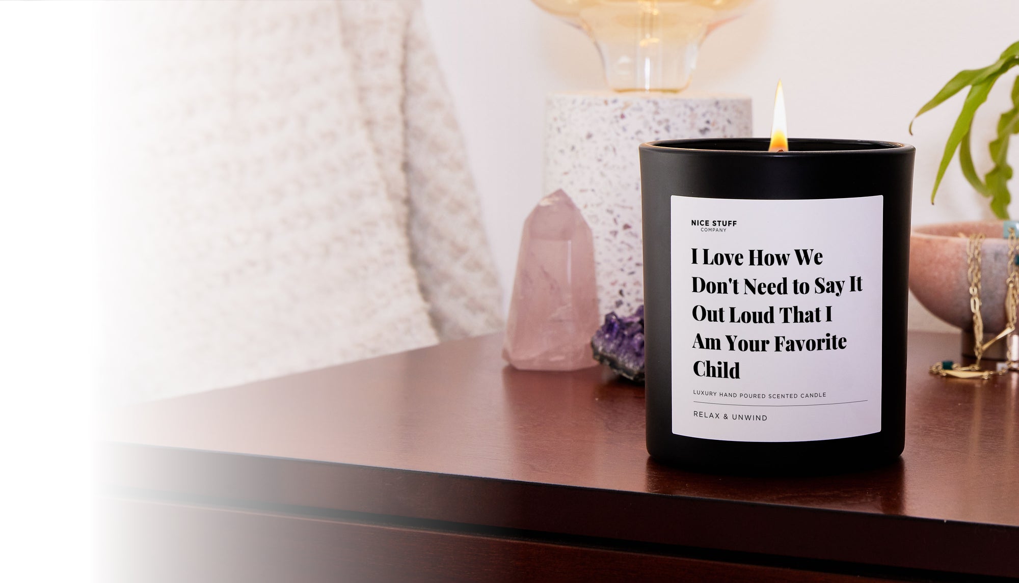 Sarcastic & Funny - Luxury Candle Jar - Relax & Unwind – Nice Stuff For Mom